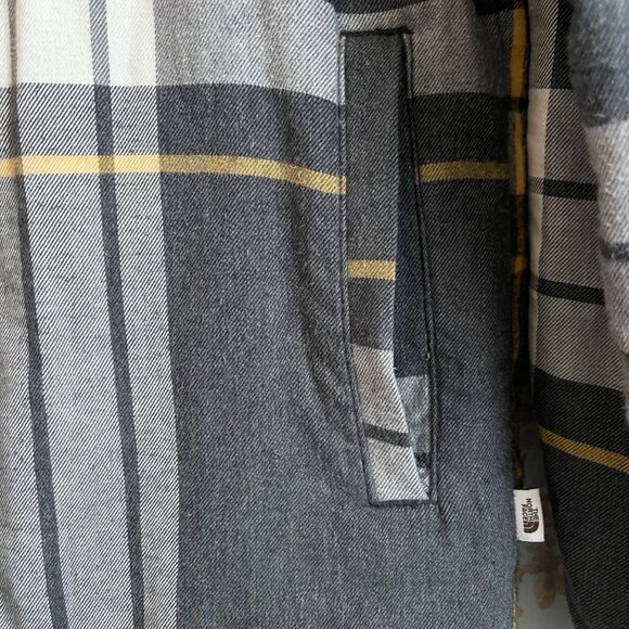 The North Face Men Plaid Sherpa Lined Flannel Shirt Jacket Size M Rugged Outdoor - Picture 6 of 12